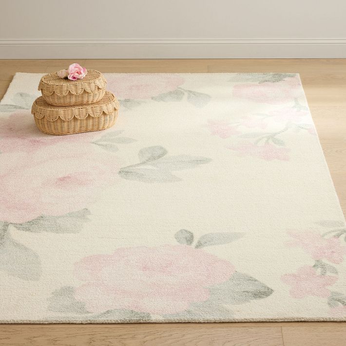 LoveShackFancy Rose Trellis Washable Rug | Pottery Barn Teen