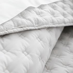 west elm x pbdorm Square Stitch Quilt