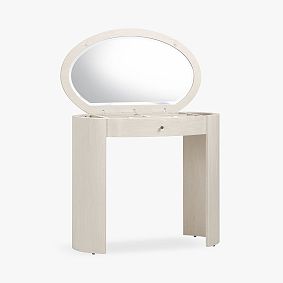 Oval Small Space Vanity Desk (34")