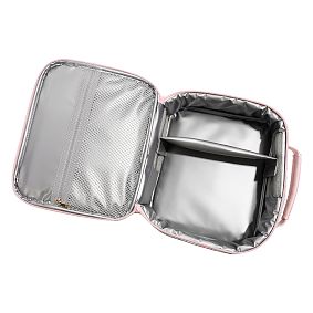 Hill House Home Quilted Cold Pack Lunch Box, Pink/Green