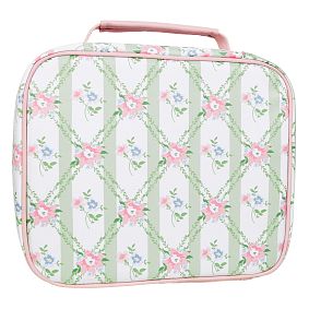 Hill House Home Quilted Cold Pack Lunch Box, Pink/Green