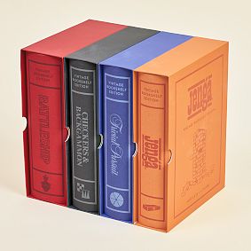 Vintage Bookshelf Collection 4-Pack: Jenga®, Battleship®, Checkers, Trivial Pursuit®