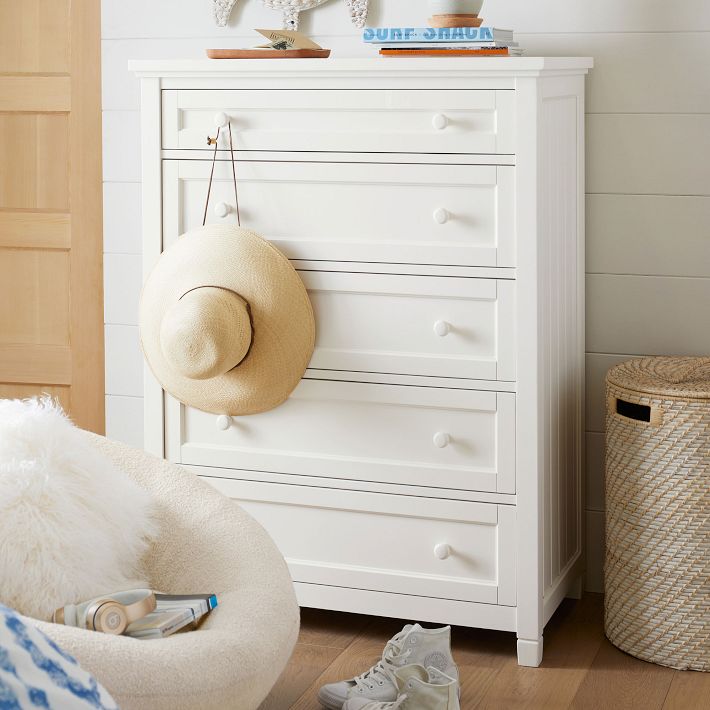 Beadboard 5-Drawer Teen Dresser | Pottery Barn Teen
