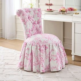 LoveShackFancyTufted Swivel Vanity Chair