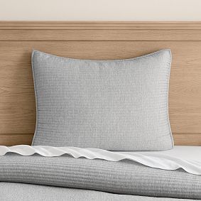 Open Box: Heathered Soft Touch Coverlet Sham, Standard - Gray