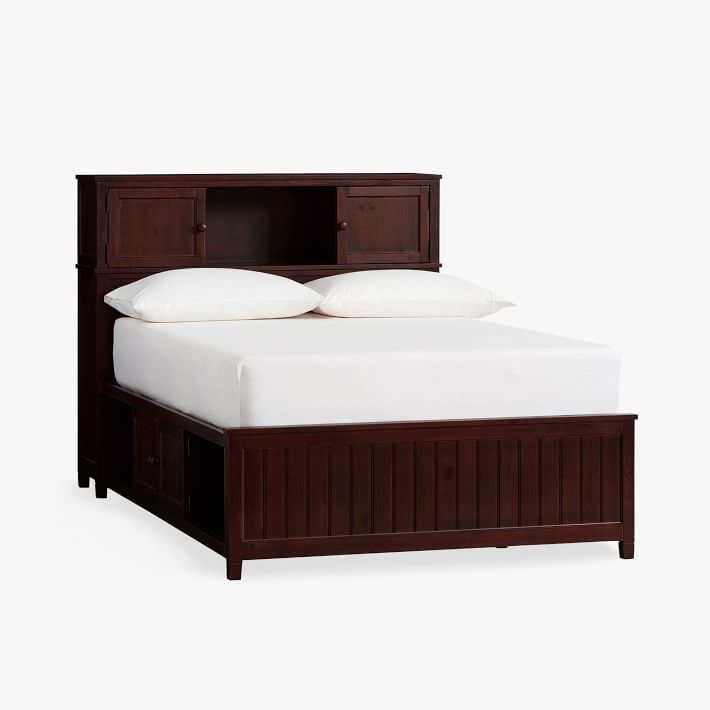 Beadboard Storage Bed, Twin, Dark Espresso, In-Home