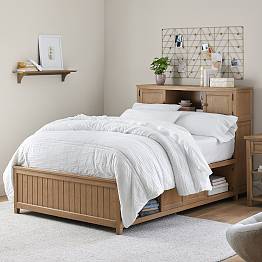 Beadboard Storage Bed