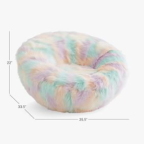 Faux Fur Unicorn Groovy Swivel Chair