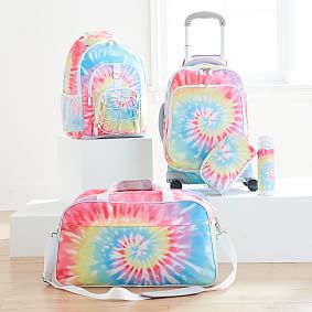 Jet-Set Rainbow Tie-Dye Recycled Carry-on Luggage