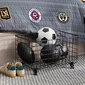 Metal Grid Rolling Storage Bin