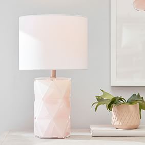 Blush Ombre Prism Table Lamp (17")