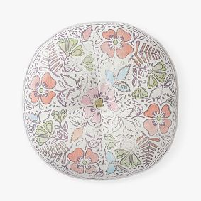 Round Floral Pillow