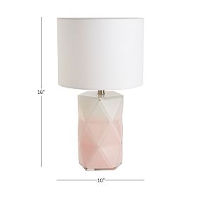 Blush Ombre Prism Table Lamp (17")