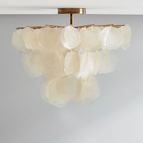 Large Capiz Flush Mount (18")