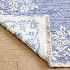 LoveShackFancy Floral Border Reversible Washable Rug