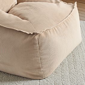 Large Corduroy Latte Modern Bean Bag Lounger