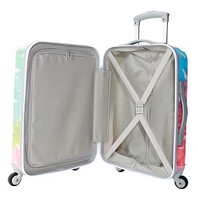 Rainbow Tie-Dye Channeled Hard-Sided 22" Spinner Luggage