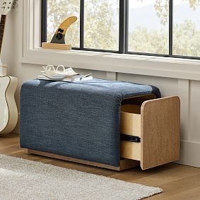 Storage Ottoman with Drawers (32")