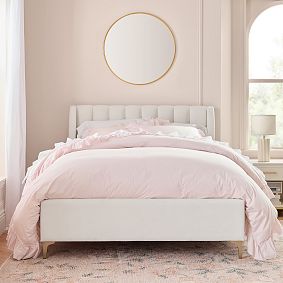 Avalon Channel Stitch Upholstered 4-Drawer Storage Bed