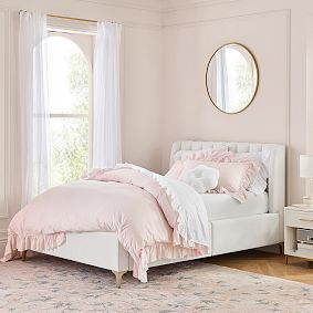 Avalon Channel Stitch Upholstered 4-Drawer Storage Bed