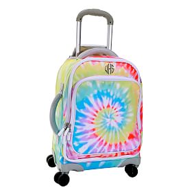 Jet-Set Rainbow Tie-Dye Recycled Carry-on Luggage