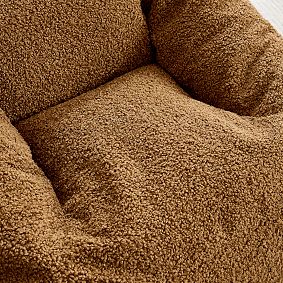 Large Teddy Faux Fur Brown Modern Bean Bag Lounger