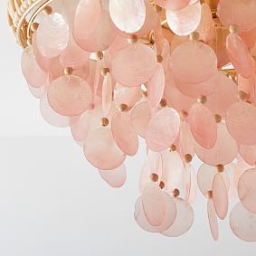 Blush Ombre Capiz Flush Mount