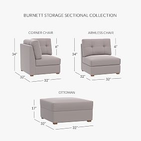 Burnett Modular Sectional with Storage (32")