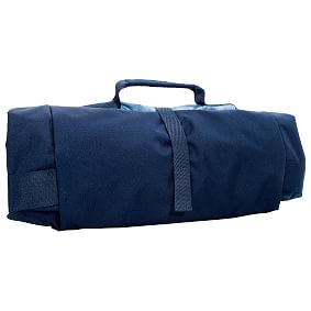 Jet-Set Navy Pacific Tie-Dye Recycled Large Rolling Camp Duffle Bag