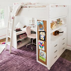 Sleep &amp; Study® Full Dresser Loft Bed