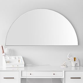 Frameless Half Circle Mirror