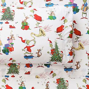 Open Box: Dr. Seuss's The Grinch™ & Max™ Percale Sheet Set, Twin/Twin XL - Multi