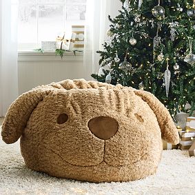 Large Labradoodle Faux Fur Bean Bag Chair Slipcover Only