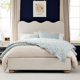 Millie Wavy Upholstered Classic Bed