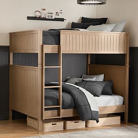 Beadboard Convertible Full-Over-Full Bunk Bed