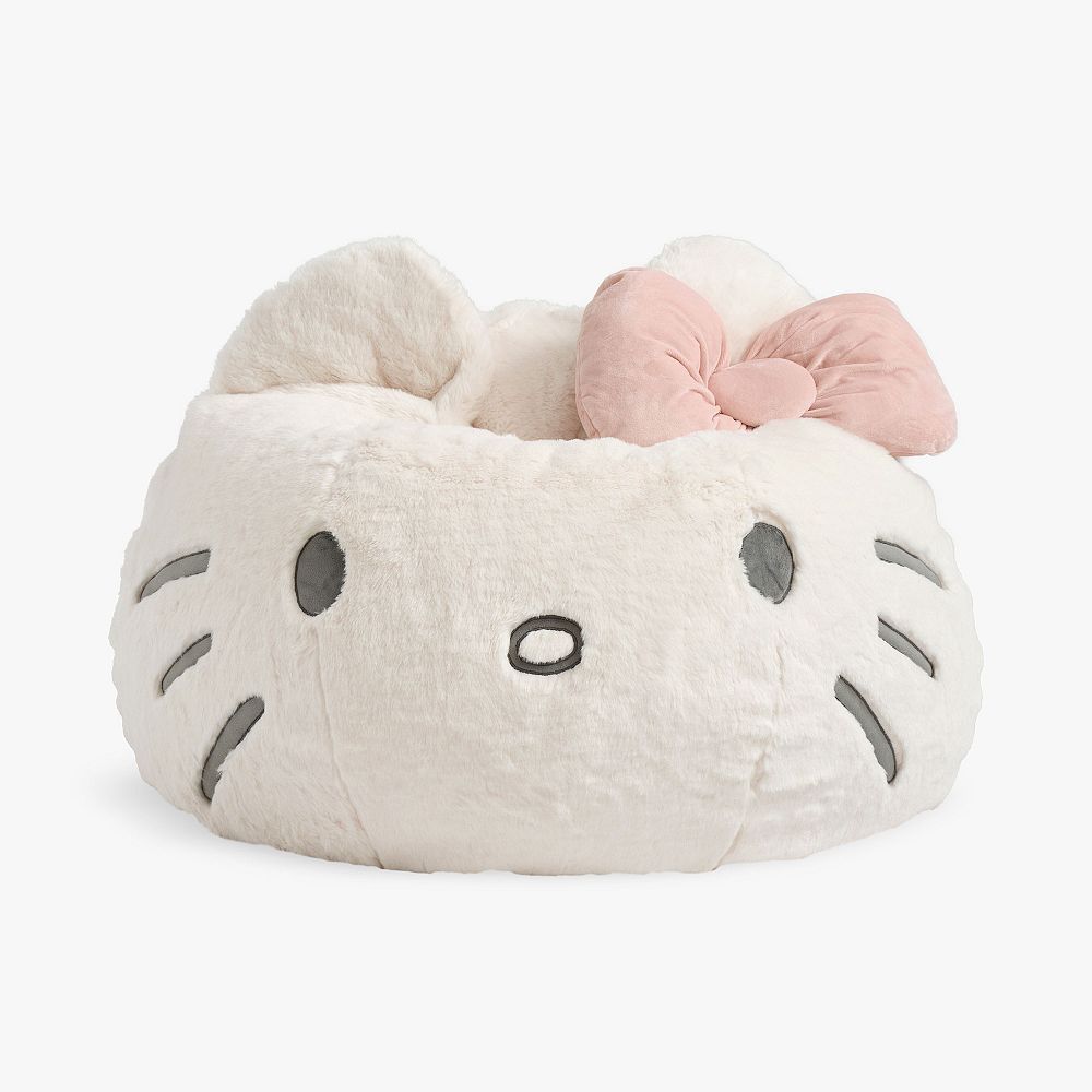 Hello Kitty® Bean Bag Chair Collection - Medium, Polar Bear Ivory, Slipcover + Bean Bag Chair Insert
