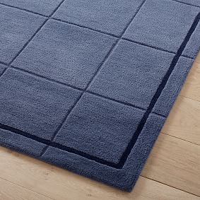 Emerson Wool Rug - Faded Navy