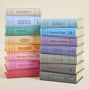 Vintage Bookshelf Board Game Collection - Set of 15