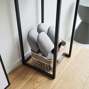 Wood &amp; Metal Two-Tier Storage End Table (10")