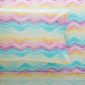 Watercolor Waves Organic Sheet Set