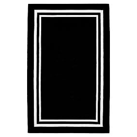 Decorator Border Rug, Black