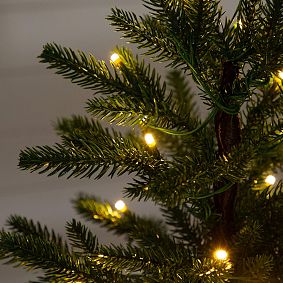 Tabletop Pre-lit Christmas Mini Tree in Basket (1.5 Ft.)