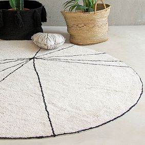 Trace Cotton Washable Round Rug
