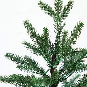 Tabletop Pre-lit Christmas Mini Tree in Basket (1.5 Ft.)