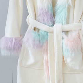 Unicorn Faux-Fur Robe
