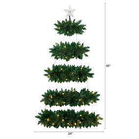 Artificial Wall Hanging Christmas Tree (5 Ft.)