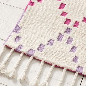 Tonal Lattice Wool Rug - Warm Multi