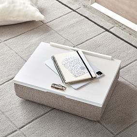 Whitewash Adjustable Super Storage Lapdesk