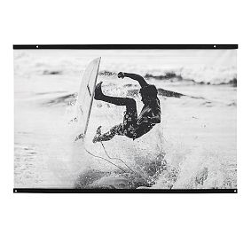 Black and White Surfer Wall Mural