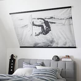 Black and White Surfer Wall Mural